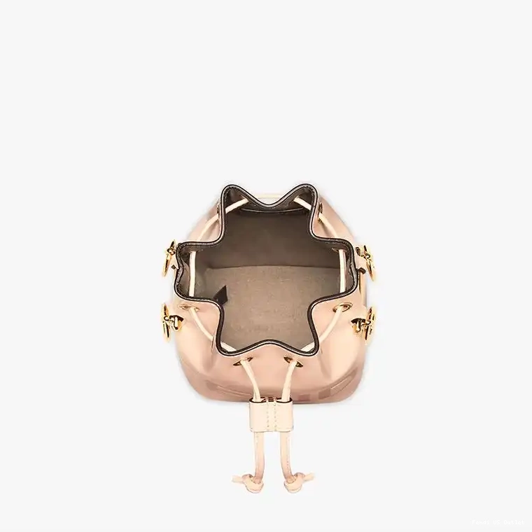 Vintage HOT Tresor Leather ROMA Bucket Calf Mini Cherry Logo Bag Fendi Mon In 0527